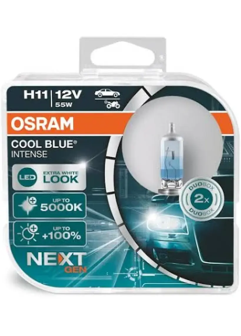 Osram H11 Cool Blue Intense Next Gen 5000K Beyaz Işık 2 Adet)