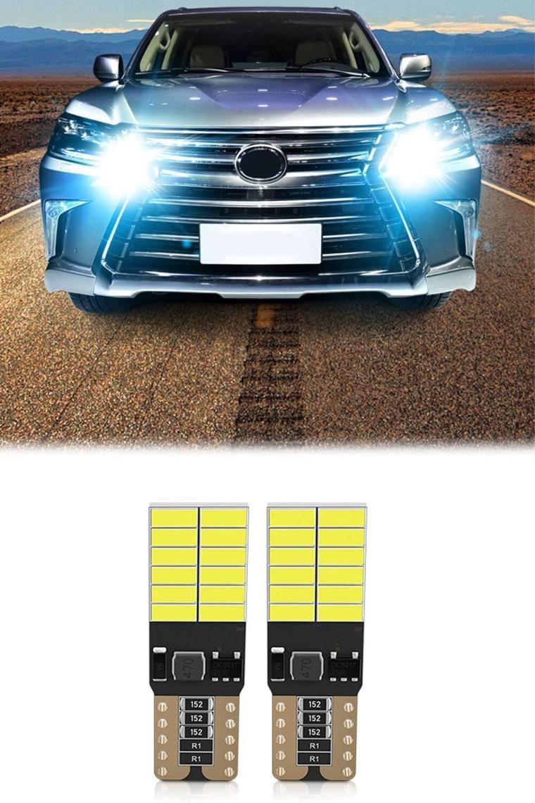 T10 Park LED Iç Aydınlatma Park Ampul Dipsiz Beyaz 24 Ledli (2ADET)