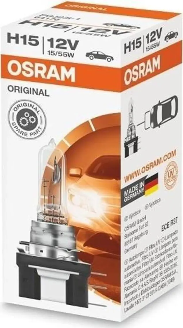 Osram H15 Ampul 12V 15/55W Standart (1 Adet)