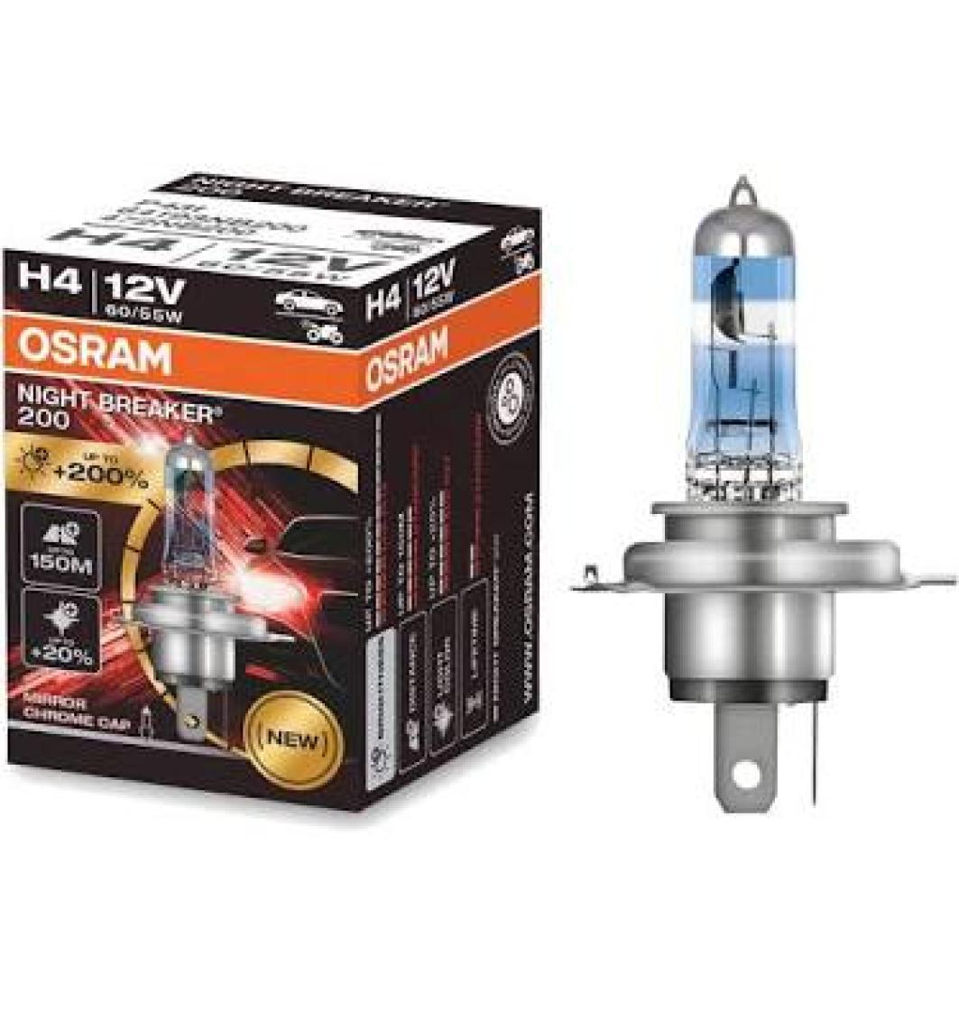 Osram Night Breaker 200 H4 %200 Daha Parlak Işık (1 Takım - 2 Adet)