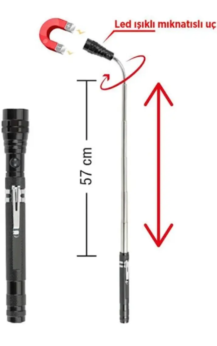 Kwb Lampe Teleskopik Mıknatıslı LED Fener - 49954090