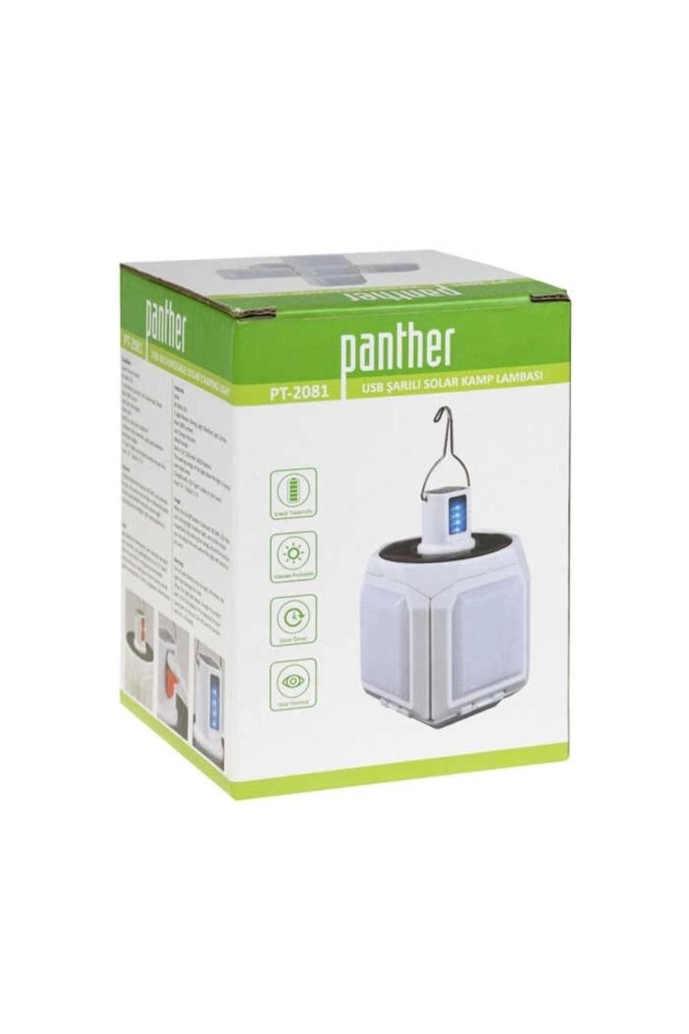 Panther PT-2081 USB Şarjlı Solar Kamp Lambası