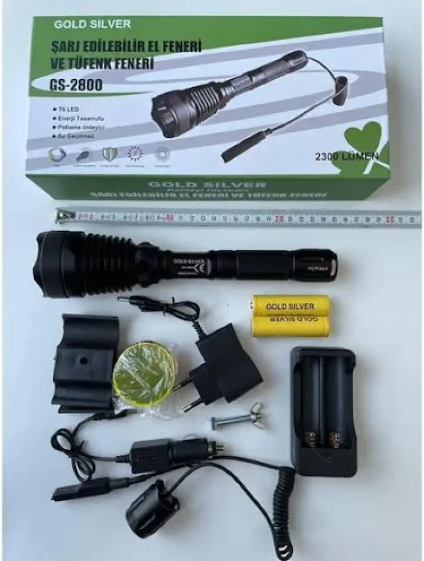 Gold Silver  GS-2800 El Feneri Uzun Menzilli 10 Watt