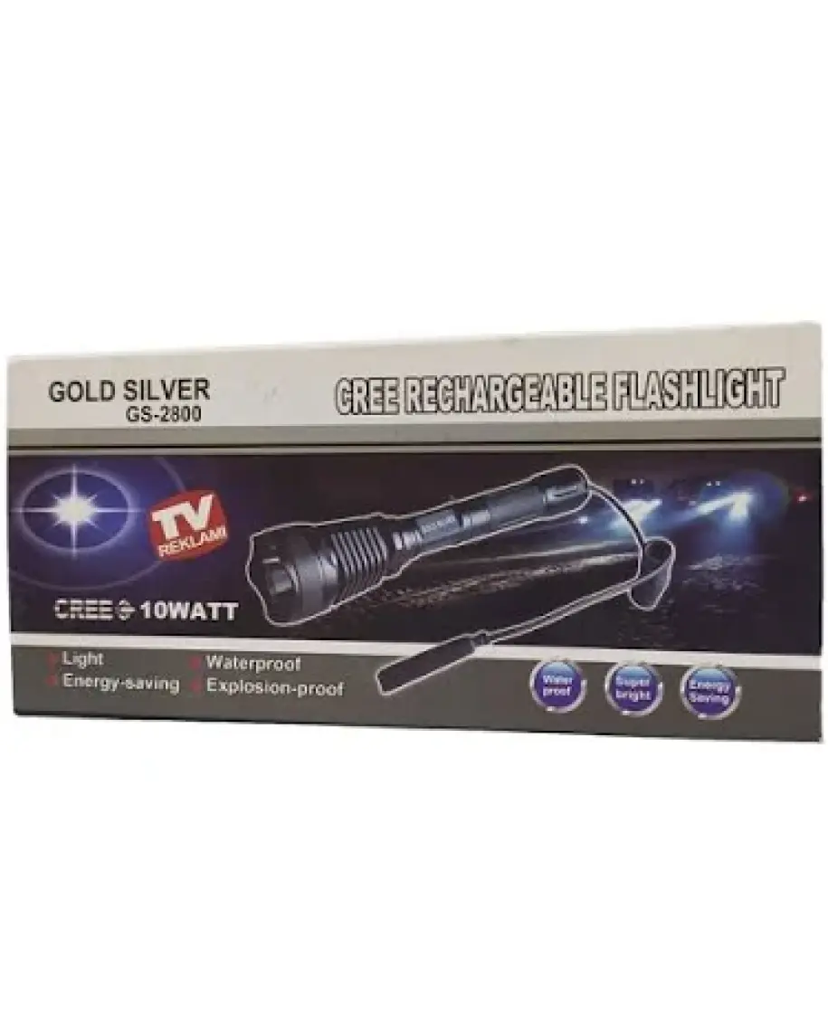 Gold Silver  GS-2800 El Feneri Uzun Menzilli 10 Watt