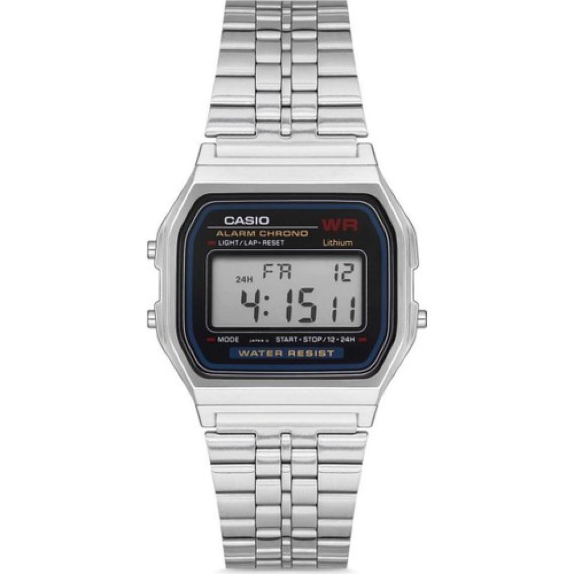 Casio Dijital Erkek Kol Saati - Takvim, Alarm, Kronometre, Işıklı, Çelik Kordon, Alüminyum Kasa, 3 ATM Suya Dayanıklı