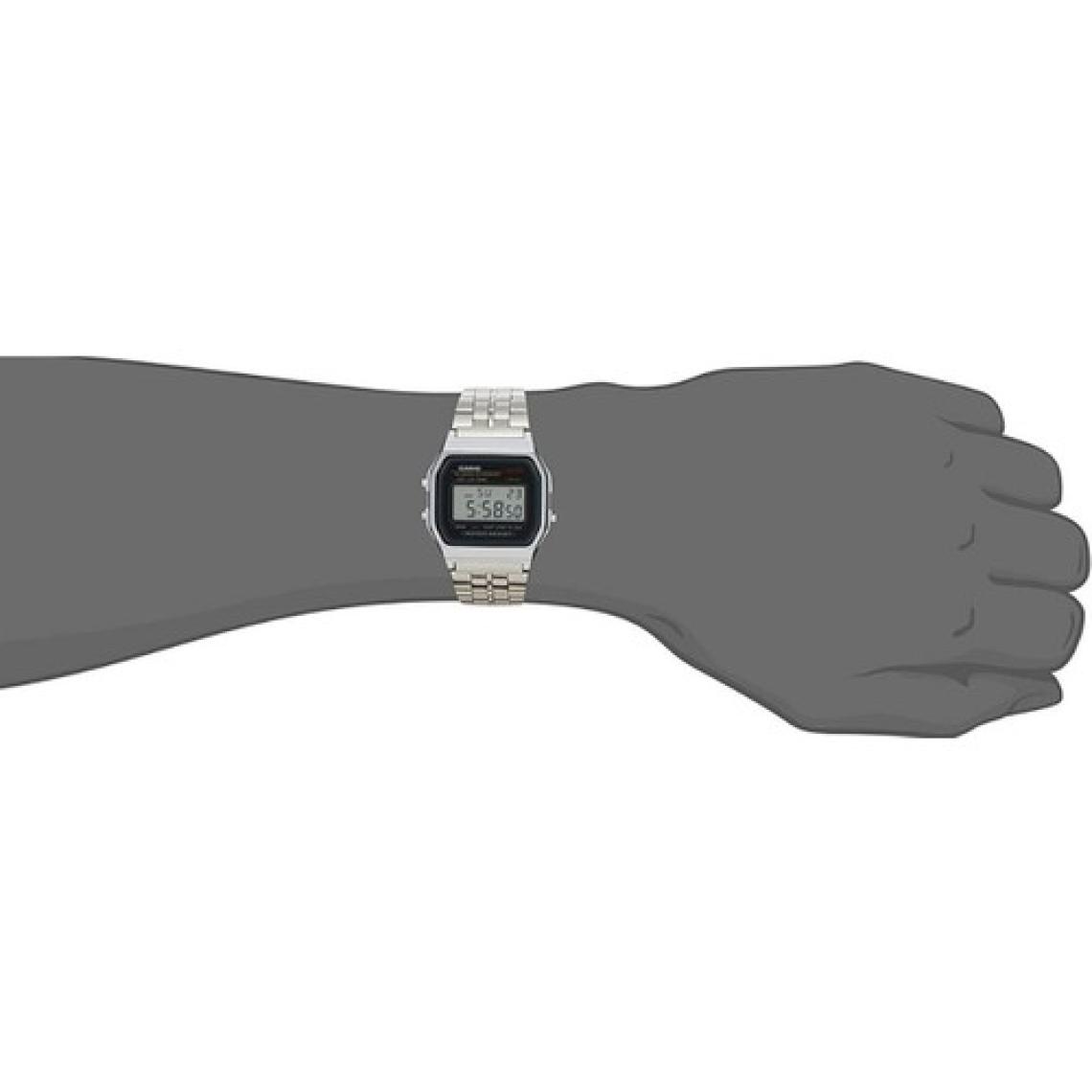 Casio Dijital Erkek Kol Saati - Takvim, Alarm, Kronometre, Işıklı, Çelik Kordon, Alüminyum Kasa, 3 ATM Suya Dayanıklı