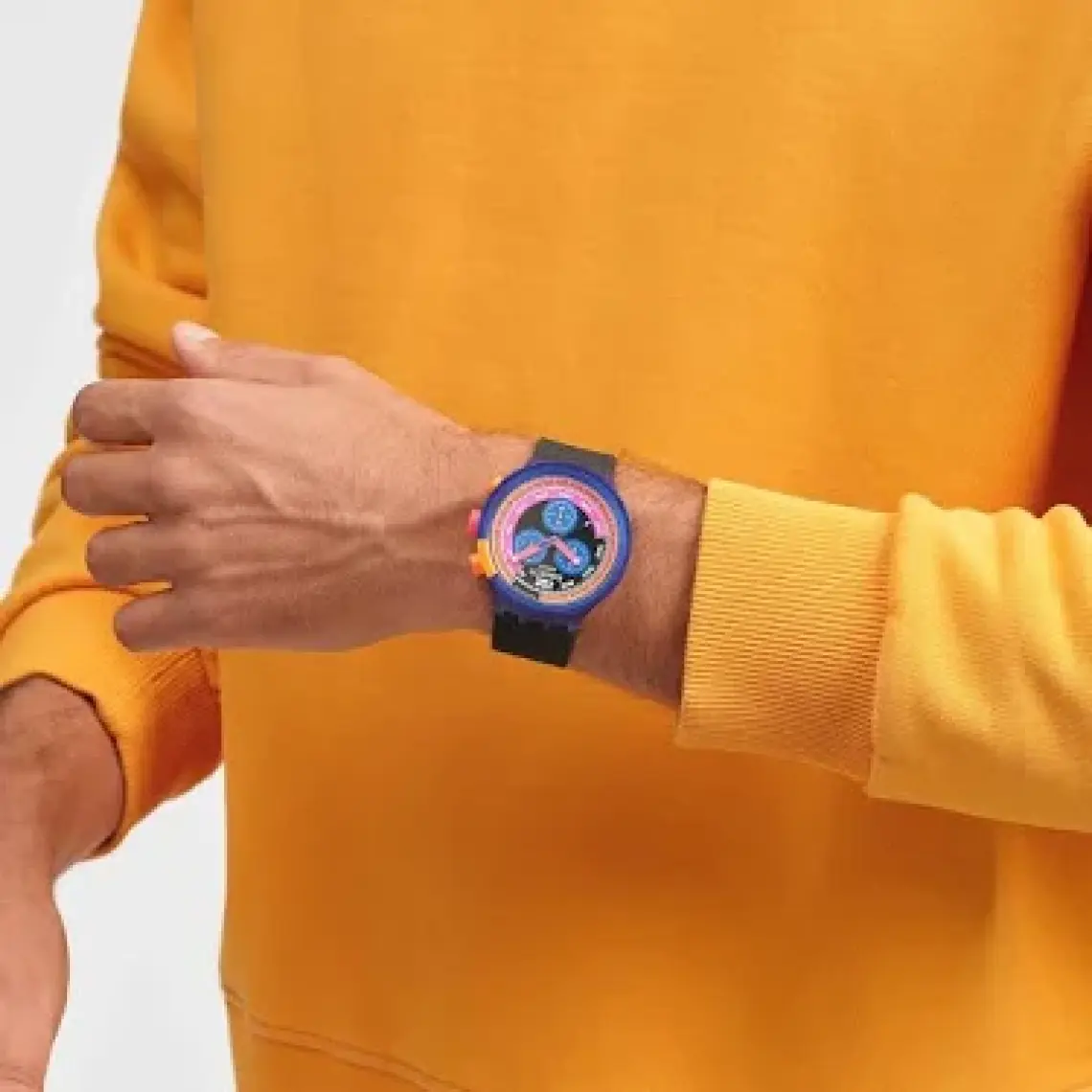 SB06N102 Swatch Neon Party To Max Erkek Kol Saati SB06N102
