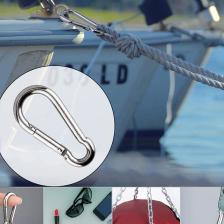 Badem10 Karabina 6 mm Yaylı Kanca Paslanmaz Çelik Kilit Olta Dağcılık Kamp Malzemeleri Salıncak Anahtar Askı Kilidi 5 Adet