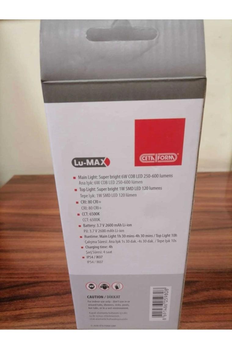 Ceta Form R10-MAX2 Şarjlı LED Çalışma Lambası