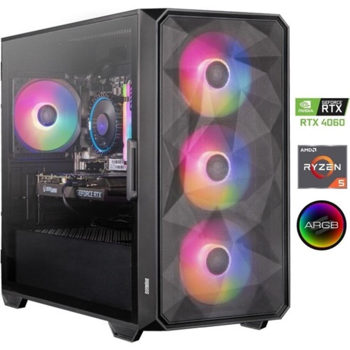 Dragos DRx5245 Ryzen 5 5600 16GB Ram 512GB M.2 NVMe SSD 8GB RTX4060 Masaüstü Oyuncu Bilgisayarı