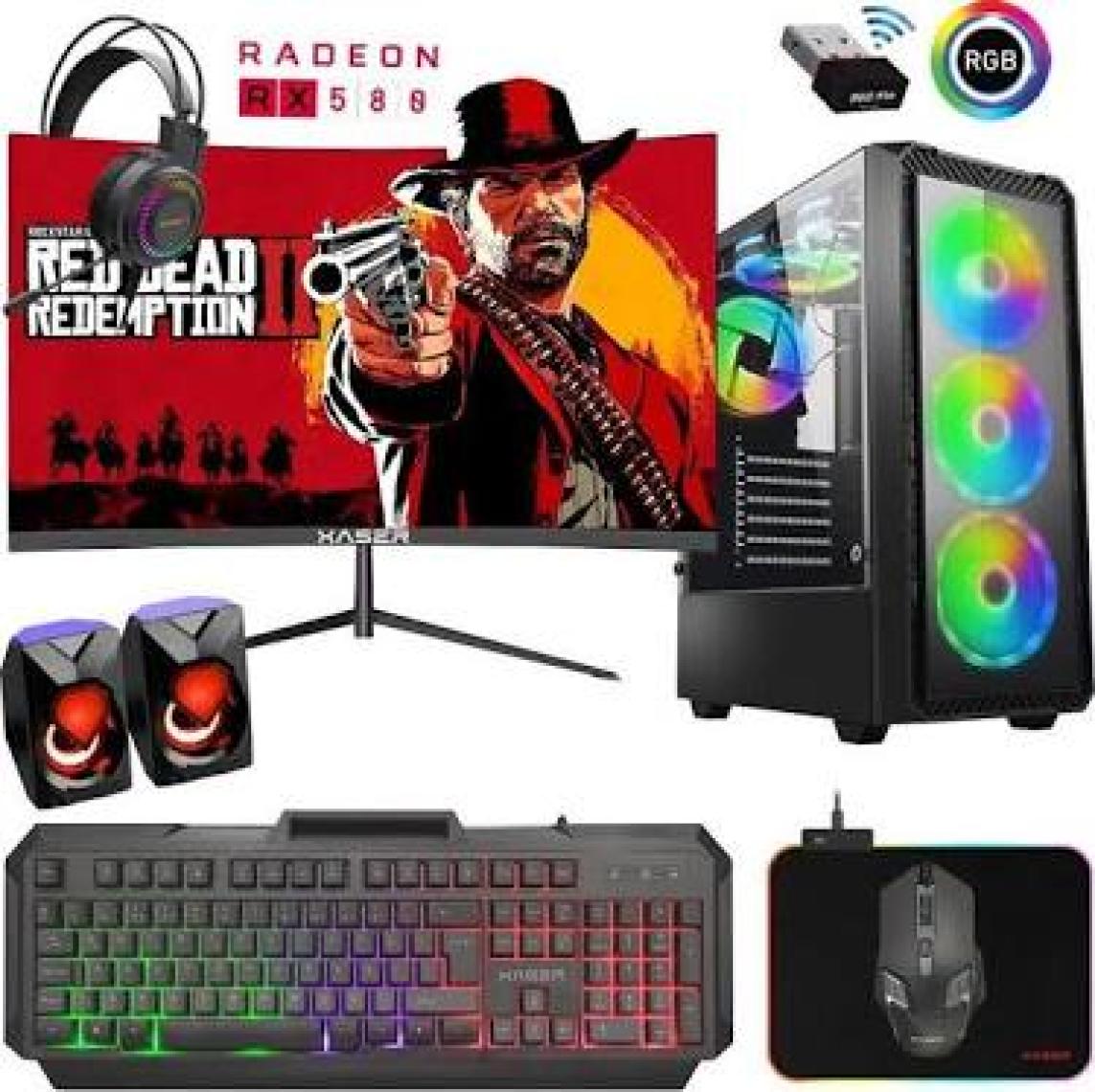Xaser XSR314 i5 4590 16GB Ram 512GB SSD 8GB RX580 GDDR5 256Bit 23,8" 100Hz Curved Oyuncu Masaüstü Bilgisayarı