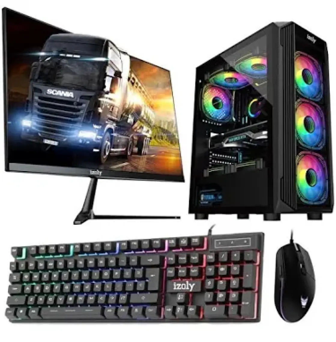 İzoly Castform x İ3-10100F 16GB 512GB M.2 Nvme Rx 580 8gb 24" Oyuncu Masaüstü Bilgisayarı