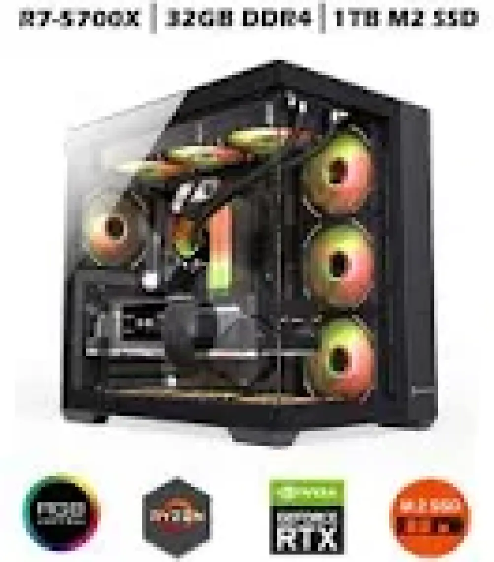 Zeiron Mirage X32 Ryzen 7 5700X 32GB Ram 1tb M.2 Nvme SSD 8gb RTX4060 Sıvı Soğutmalı Oyuncu Bilgisayarı