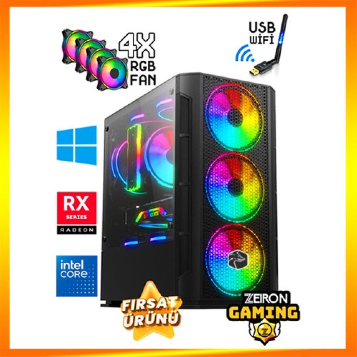 Zeiron Ironhide X55 I5-10400F 32GB Ram 512GB SSD RX580 8gb Oyuncu Masaüstü Bilgisayar