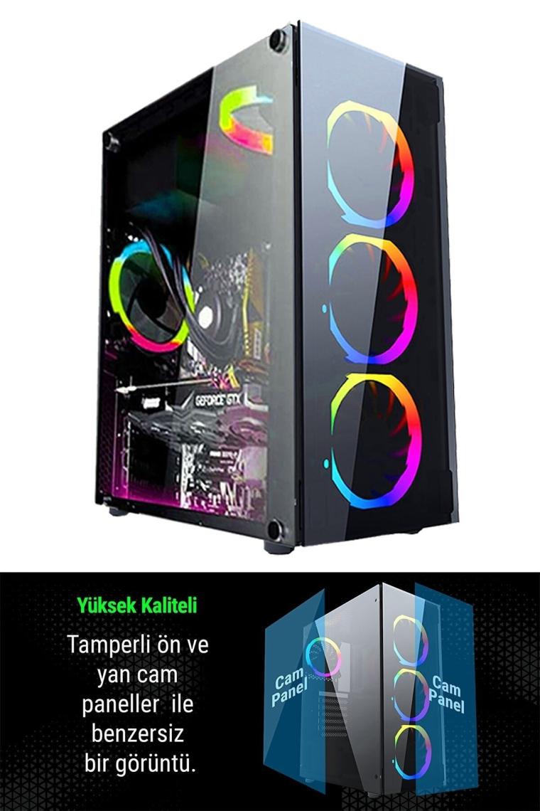 Dr15 I5-3470 16gb 256gb Ssd+1tb Hdd Rx550 4gb 23.8" Curved Oyuncu Masaüstü Bilgisayar