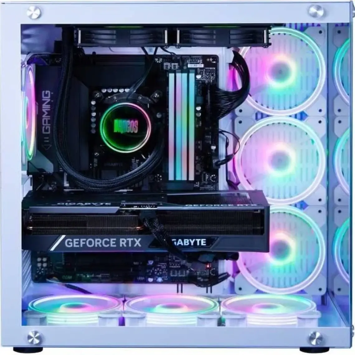 Dragos DRX6138 Ryzen 7 5700X 32GB Ram 1tb M.2 Nvme SSD 8gb RTX4060 Sıvı Soğutmalı Freedos Oyuncu Bilgisayarı