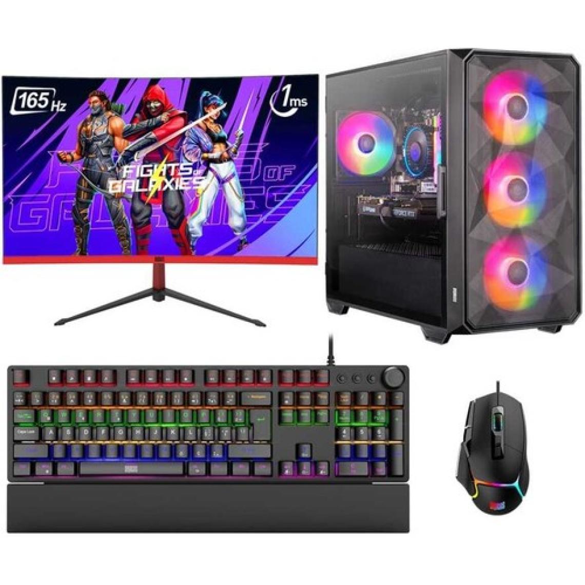 Dragos DRX6988 Ryzen 5 5500 16GB Ram 512GB M.2 Nvme 8gb RTX4060 23.6 165Hz Curved Oyuncu Bilgisayarı