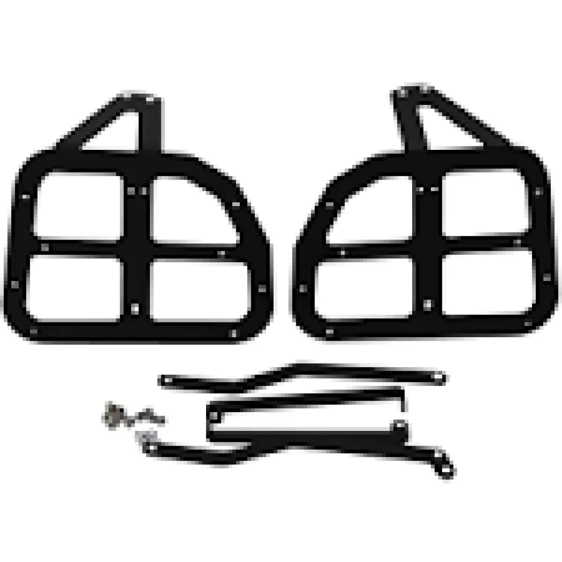 GP Kompozit Bajaj Pulsar NS 200 2011-2023 Uyumlu Yan Çanta Demiri Siyah