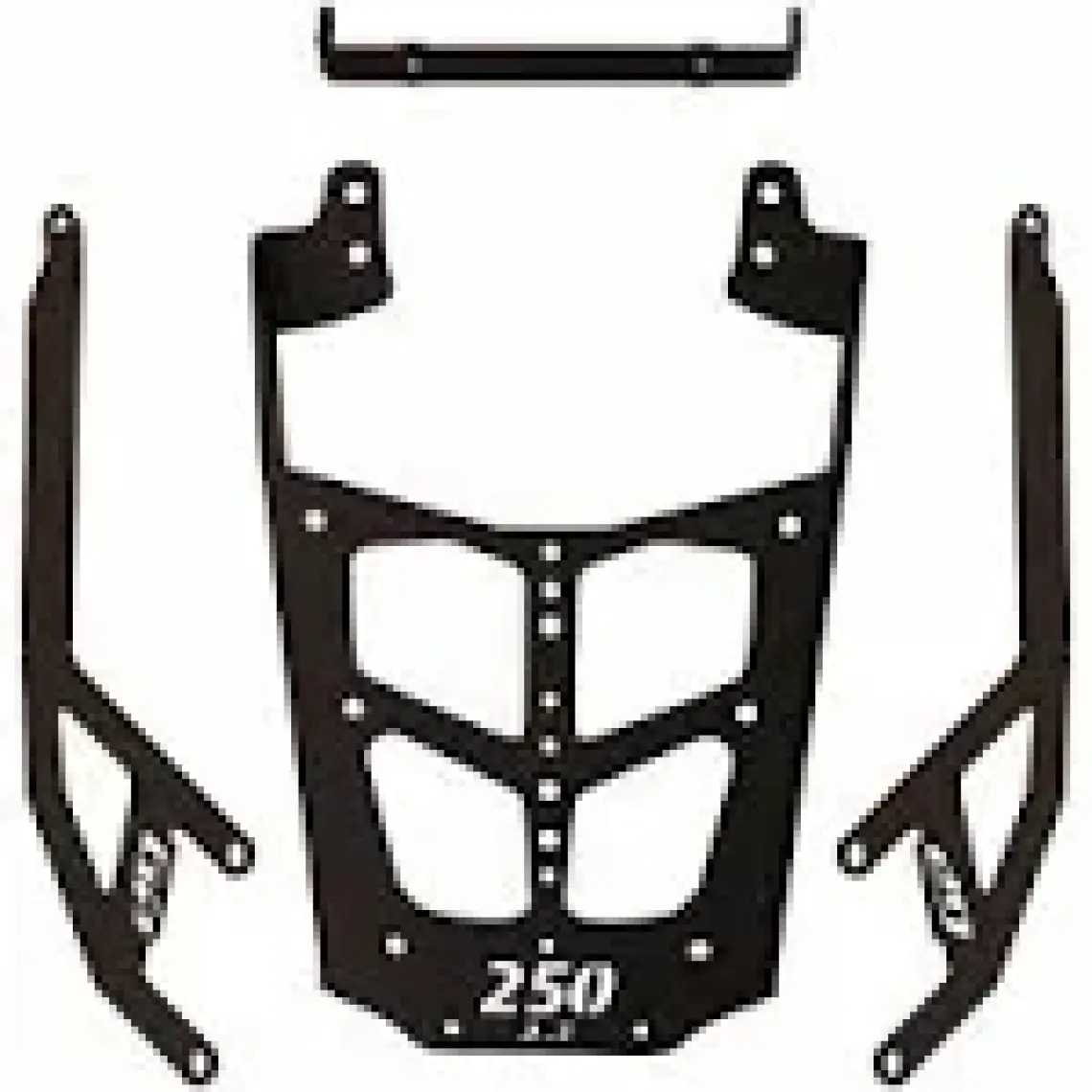 GP Kompozit Bajaj Pulsar N 250 2022-2024 Uyumlu Arka Çanta Demiri Siyah