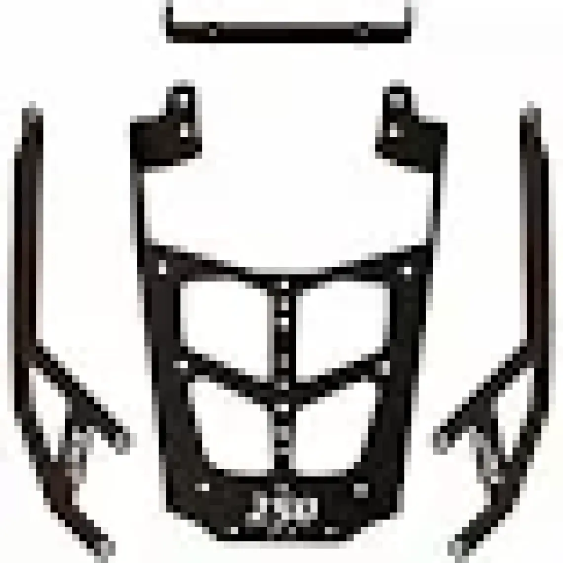 GP Kompozit Bajaj Pulsar N 250 2022-2024 Uyumlu Arka Çanta Demiri Siyah