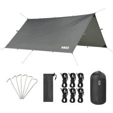 Haegs Tarp Gölgelik Tente, Taşınabilir Örtü Branda Outdoor Açık Hava Kamp Çadır Üstü 300X400 Cm- Gri