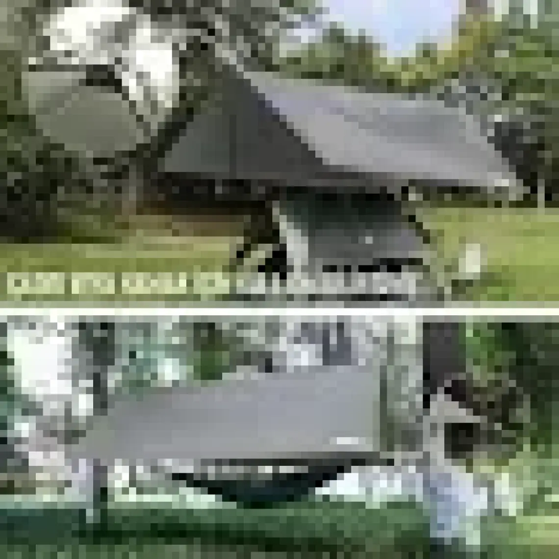 Haegs Tarp Gölgelik Tente, Taşınabilir Hafif Branda Kamp Çadırı Brandası Seyahat 300X300 Cm- Gri