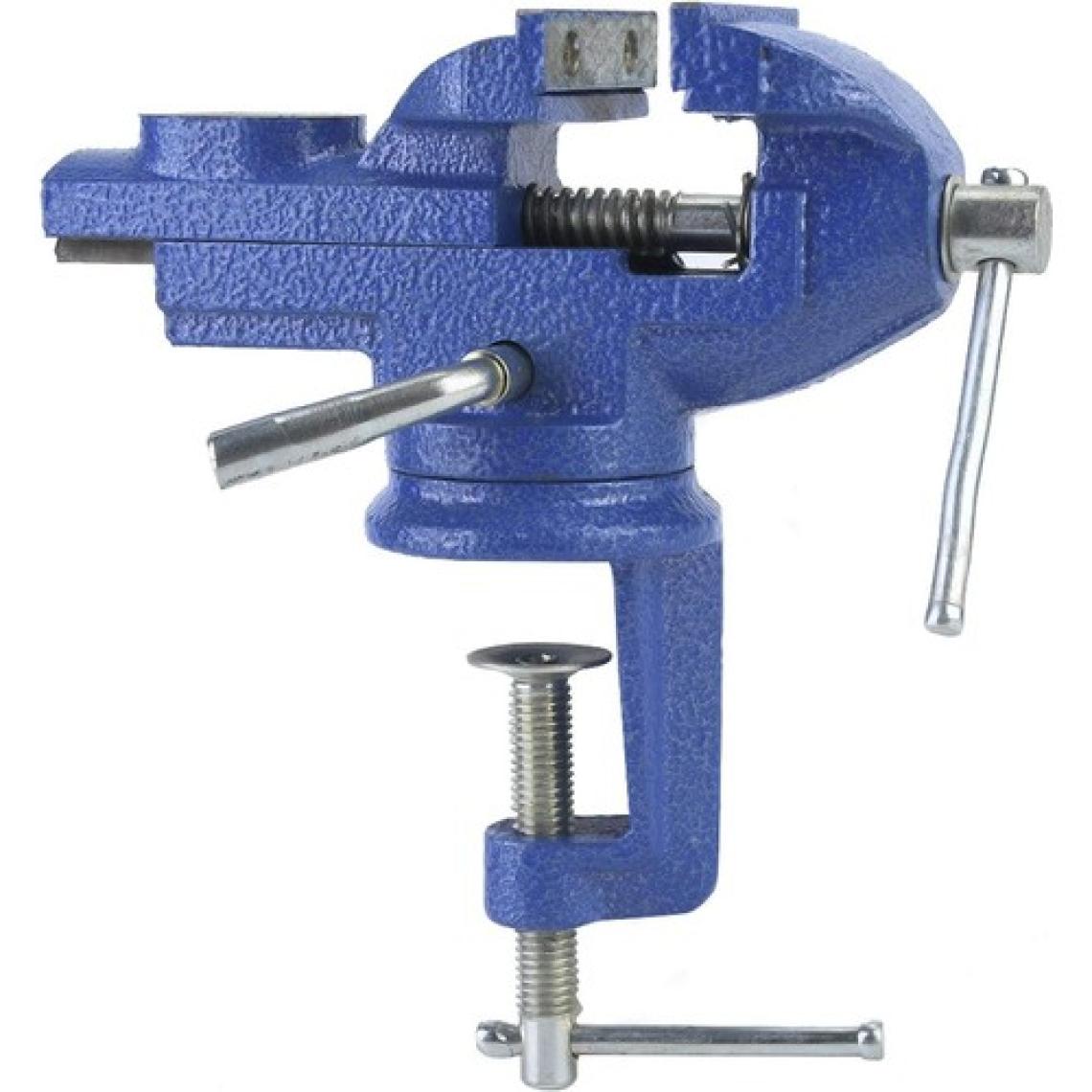 Steiner Alman 60 mm Dönerli Örslü Özel Alaşımlı Paslanmaz Dövme Çelik Mini Masa ve Tezgah Mengenesi Mavi