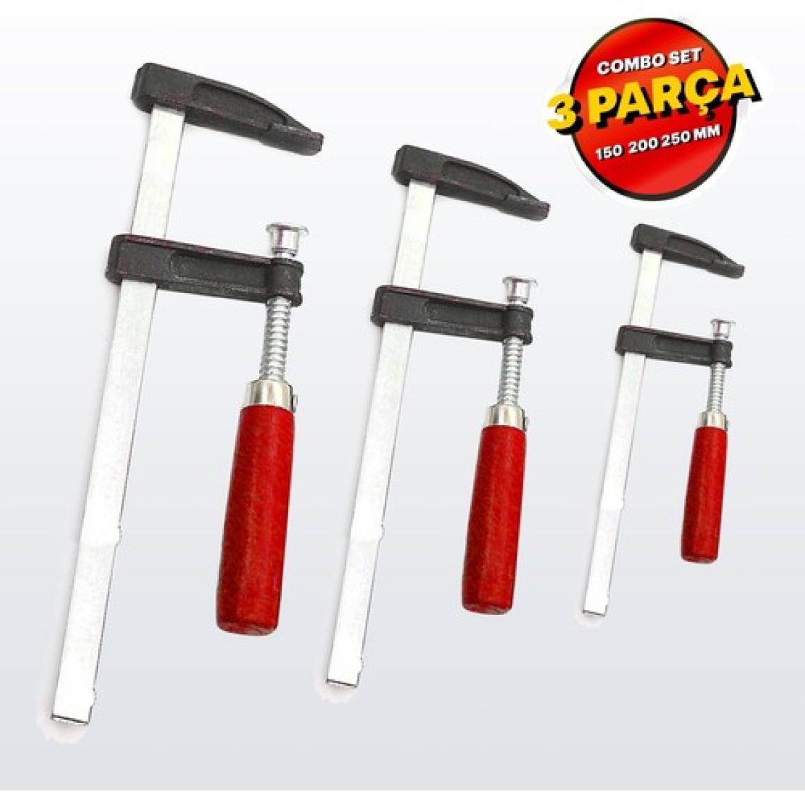 Proxtech   Bhd Tools Yüksek Kalite F Tipi Ahşap Çelik Mobilyacı Işkencesi Kıskaç Işkence 3lü Set