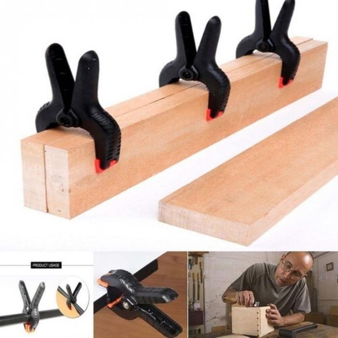 Depolife Mandal Tipi Mengene Işkence Plastik Kelepçe Güçlü Mafsallı Çene 4 Parça Kıskaç Takımı