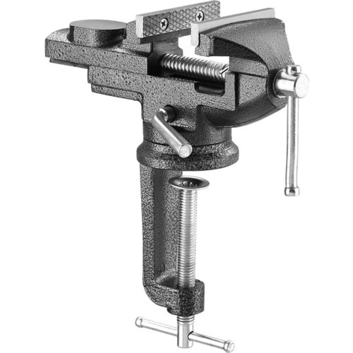 Steiner Alman 50 mm Dönerli Örslü Özel Alaşımlı Paslanmaz Dövme Çelik Mini Masa ve Tezgah Mengenesi Gri