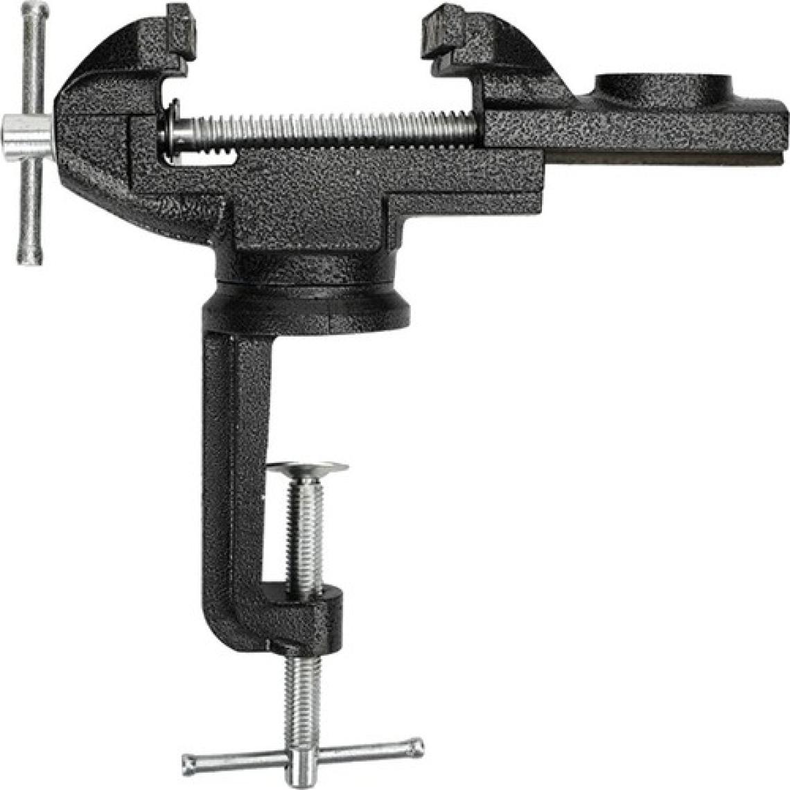Steiner Alman 50 mm Dönerli Örslü Özel Alaşımlı Paslanmaz Dövme Çelik Mini Masa ve Tezgah Mengenesi Gri