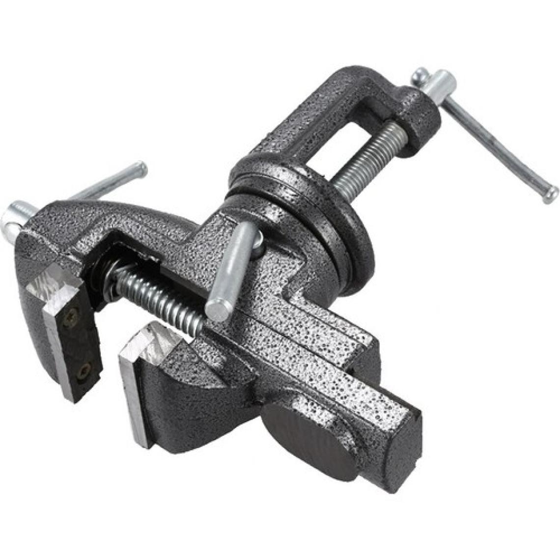 Steiner Alman 50 mm Dönerli Örslü Özel Alaşımlı Paslanmaz Dövme Çelik Mini Masa ve Tezgah Mengenesi Gri