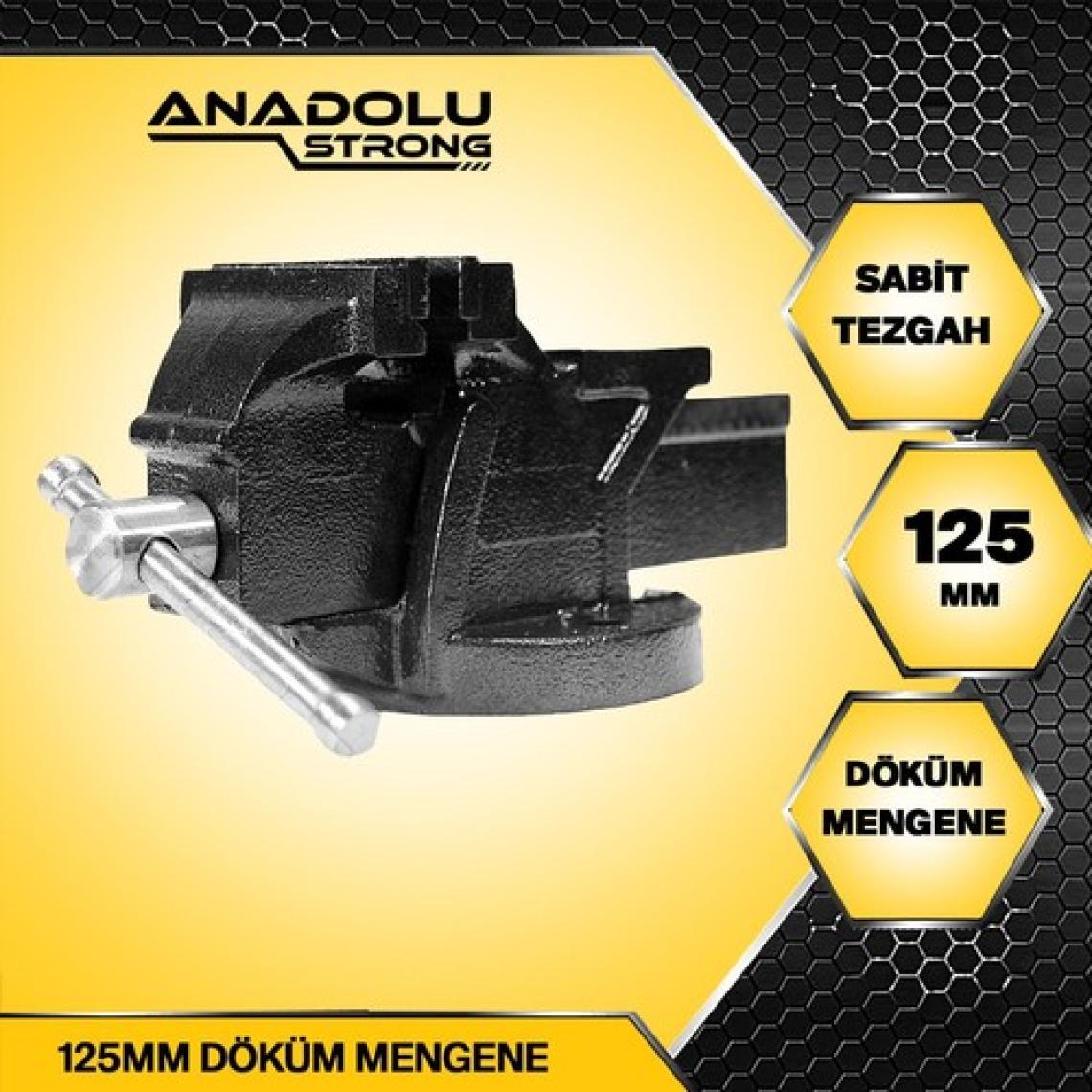 Anadolu Strong 125MM 5" Dövme Çelik Sabit Tezgah Masa Mengenesi