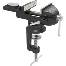 Steiner Alman 60 mm Dönerli Örslü Özel Alaşımlı Paslanmaz Dövme Çelik Mini Masa ve Tezgah Mengenesi Siyah