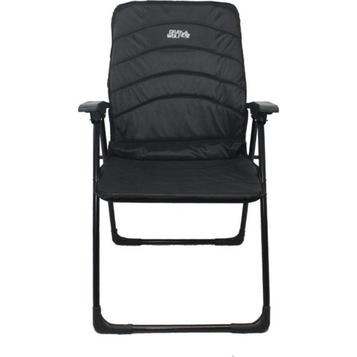 Gray Wolf Kamp Sandalyesi Masalı Kollu Quatro Petli Siyah