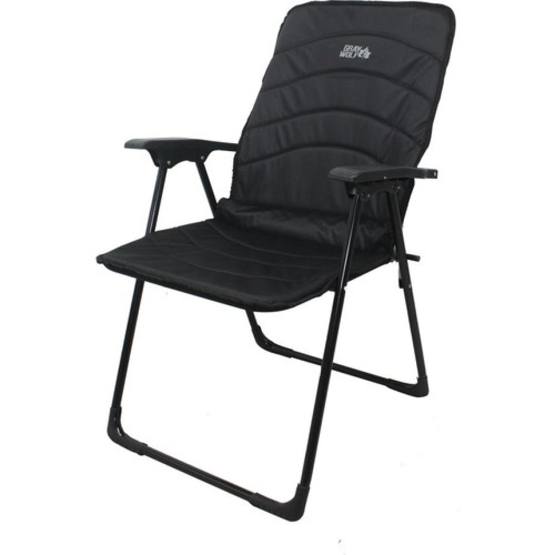 Gray Wolf Kamp Sandalyesi Masalı Kollu Quatro Petli Siyah