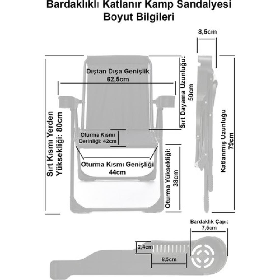 Moniev 4 Adet Kamp Sandalyesi Bardaklıklı Lüks Piknik Sandalye Kamuflaj + Katlanır Mdf Masa