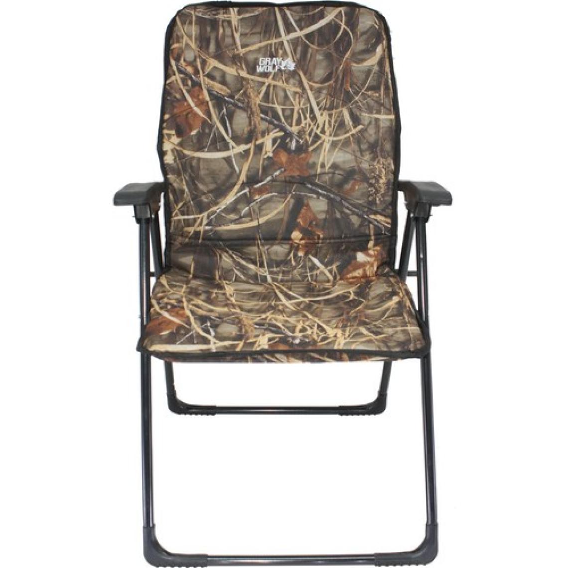 Gray Wolf Katlanır Masalı Kamp Sandalyesi - Balıkçı Sandalyesi (Saz Desen)