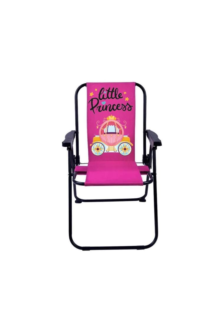 Exent Little Princess 2-6 Lüx Çocuk Piknik Sandalyesi-Mini Kamp Sandalyesi-Pembe