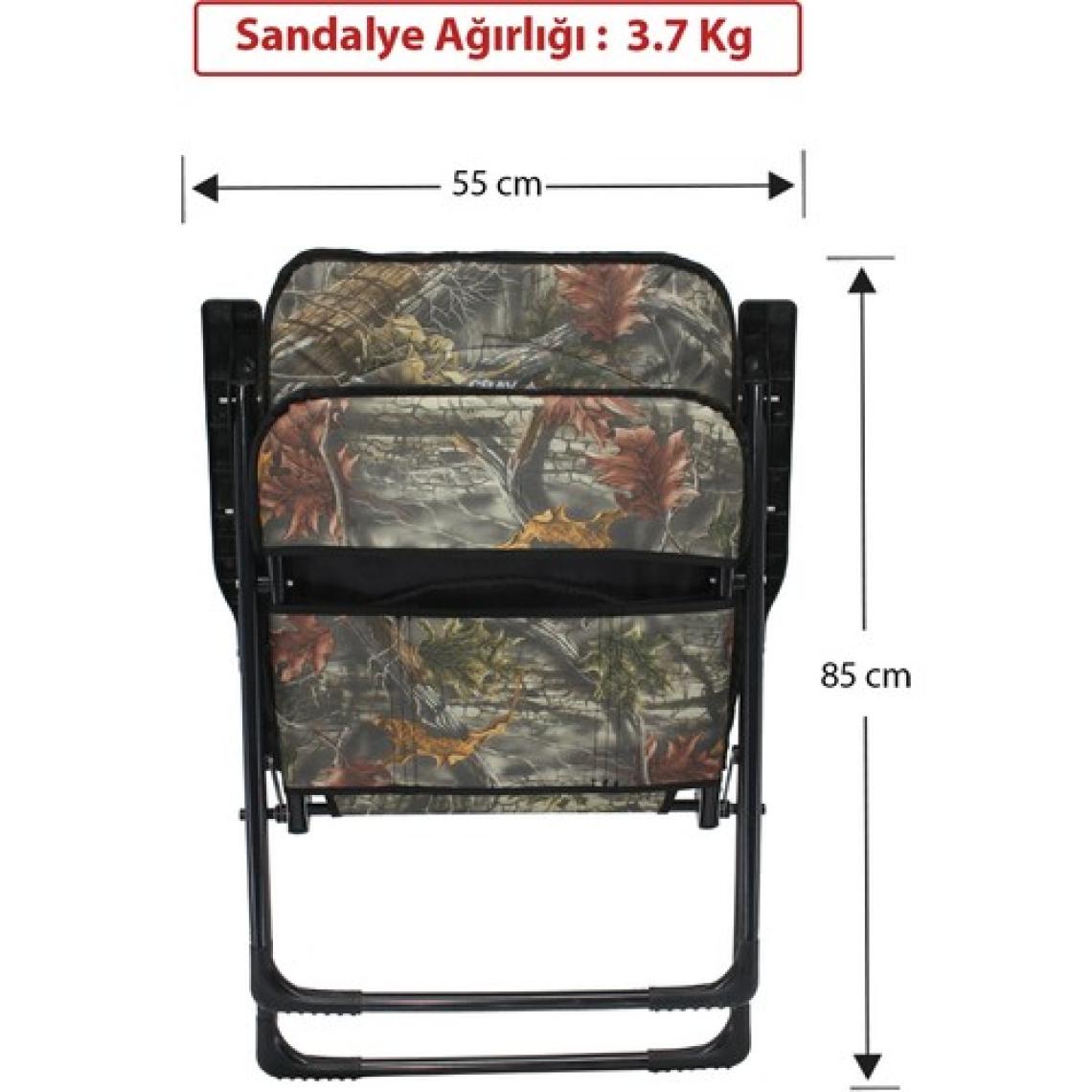Gray Wolf Katlanır Kollu Lüks Kamp Sandalyesi - Orman Desen (2 Adet)