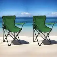 Simple Living 2'li Piknik ve Kamp Sandalyesi - Kırmızı