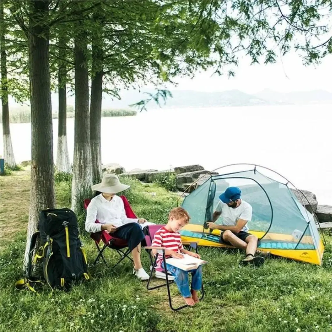 Exent 2-6 Yaş Lüx Çocuk Piknik Sandalyesi-Mini Kamp Sandalyesi-Mavi