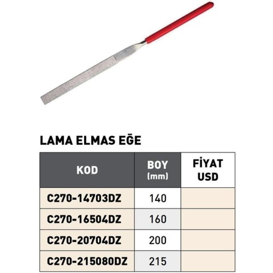 Fett 200MM Pld Lama Elmas Eğe