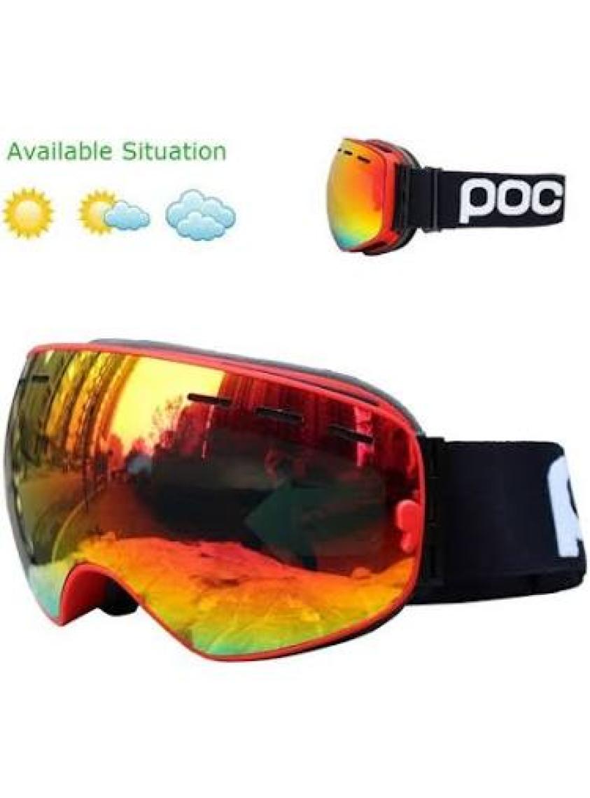 Çift Katmanlı Anti-Sis Özellikli Uv Snowboard Kayak Gözlüğü