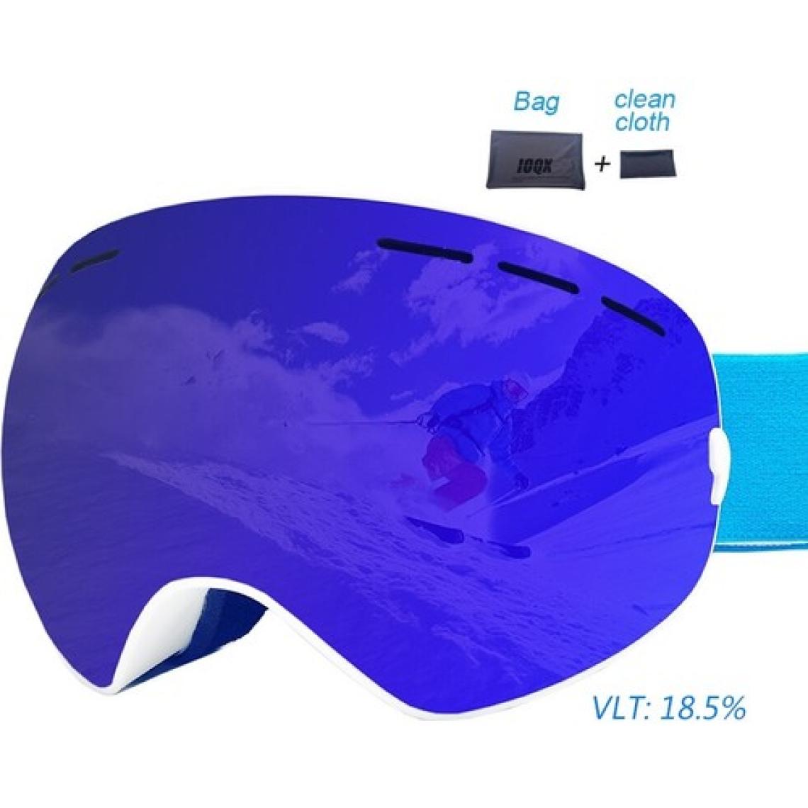 Ioqx Unisex UV400 Anti Sis Kayak Snowboard Gözlüğü Gri