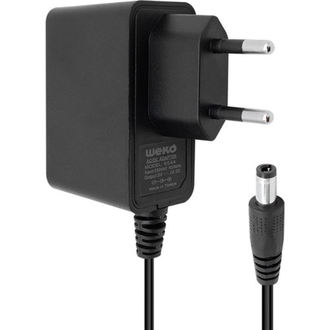Weko 5 Volt - 2 Amper - 10 Watt 5.5*2.5 Uçlu Yerli Üretim Plastik Kasa Priz Tipi Adaptör