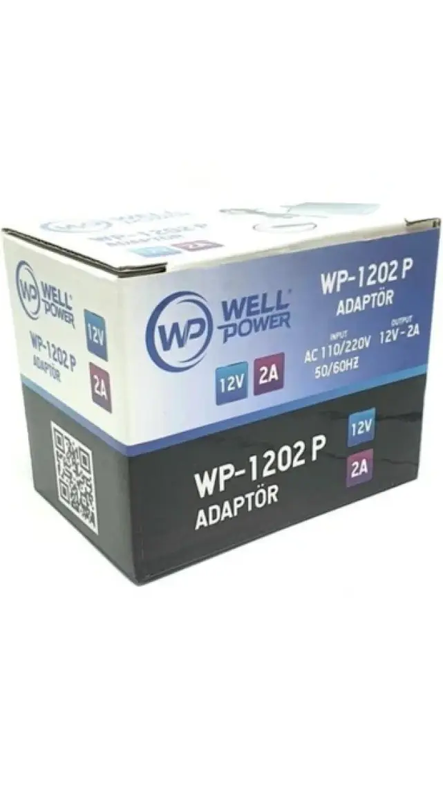 Wellpower 12 V 2 A Plastik Kasa Adaptör 5.5 x 2.5 mm Jak Fişli