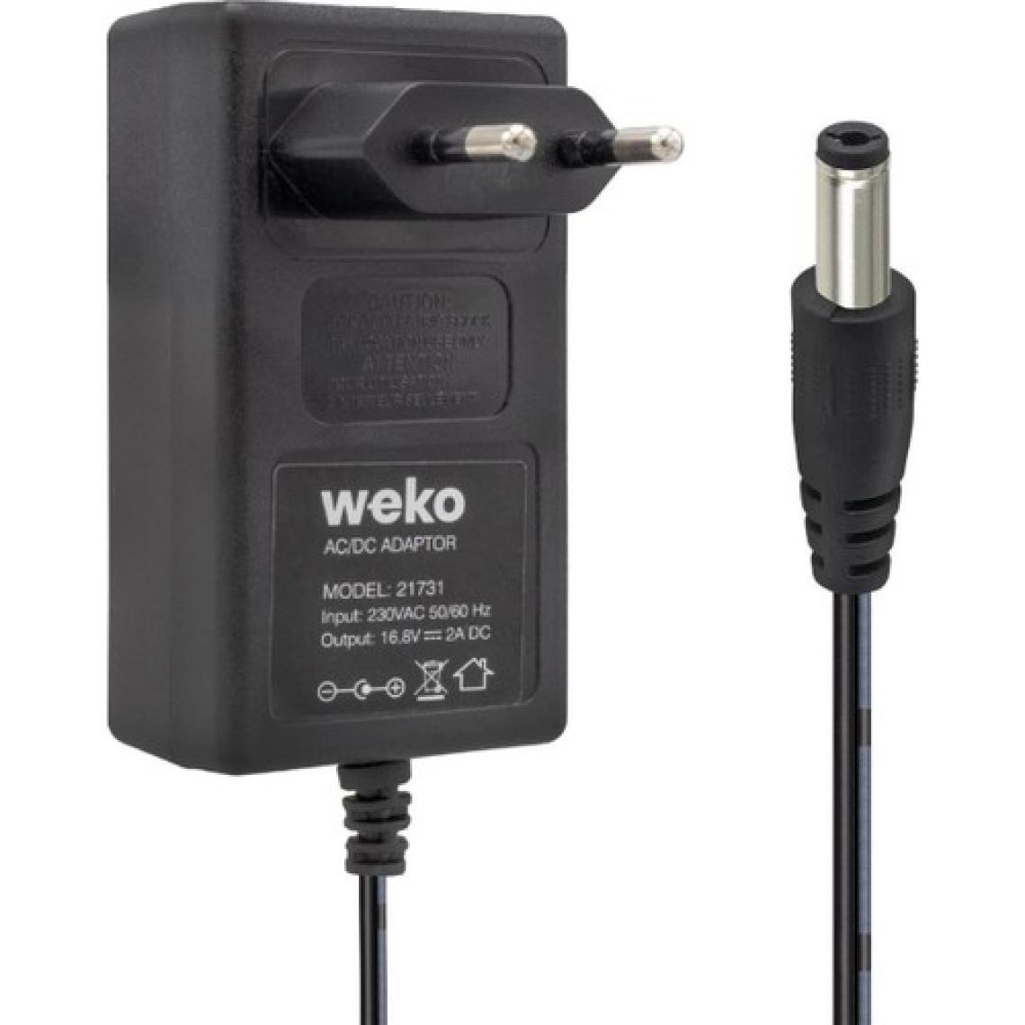 Weko 16.8 Volt - 2 Amper 5.5*2.5 Uçlu Kırmızı Yeşil Ledli Priz Tipi Şarj Adaptörü