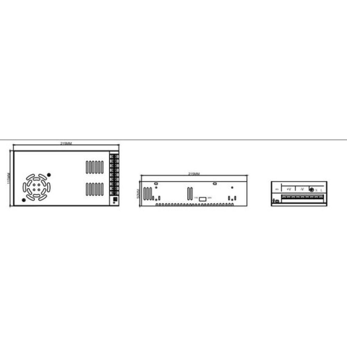 Mervesan MRW-360-12 360W 12V 30A Metal Kasa Adaptör