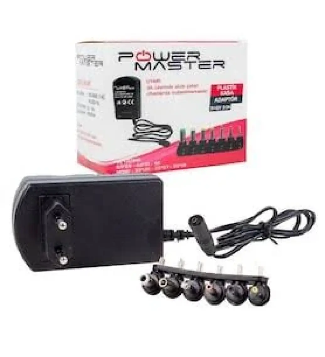 Powermaster 3 V - 12 V 3 Amper Çok Uçlu Ayarlı Kademeli Adaptör